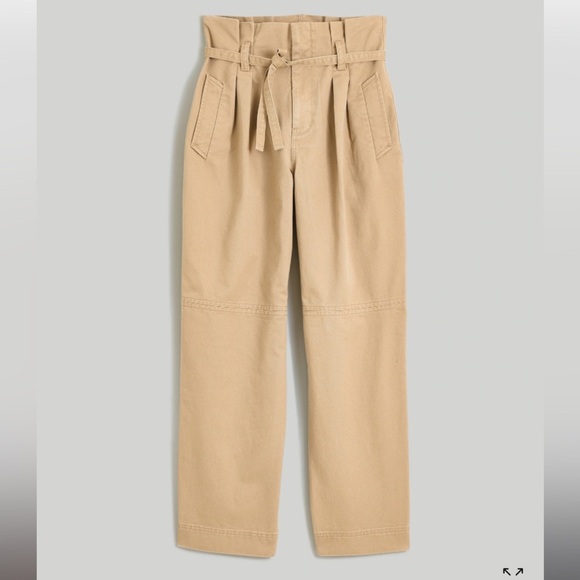 New! Madewell Paperbag Trench Trousers in (Re)generative Chino 35184 - Picture 2 of 16